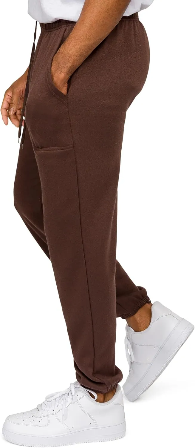 Men's Lightweight Fleece Drawstring Elastic Cuff Sweatpants