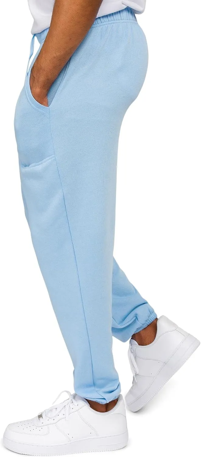 Men's Lightweight Fleece Drawstring Elastic Cuff Sweatpants