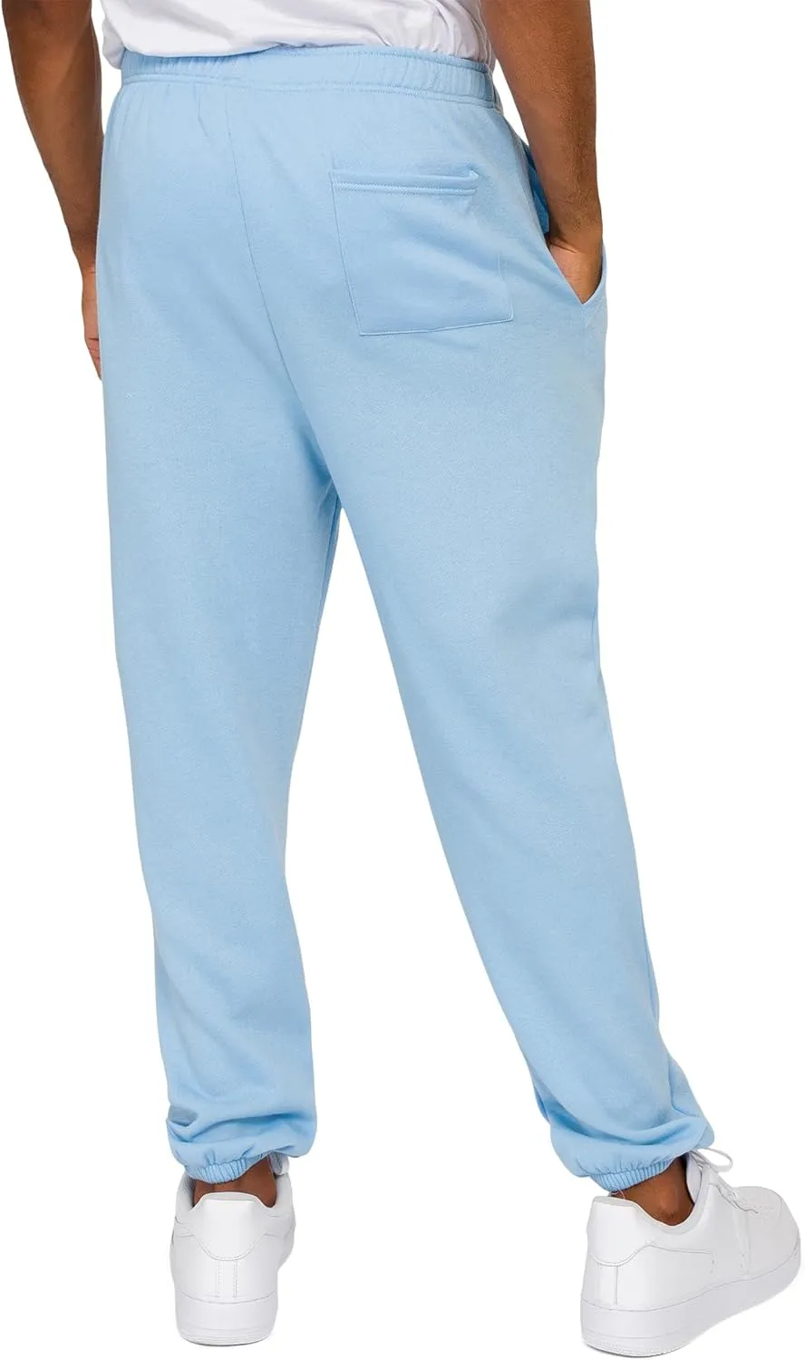 Men's Lightweight Fleece Drawstring Elastic Cuff Sweatpants