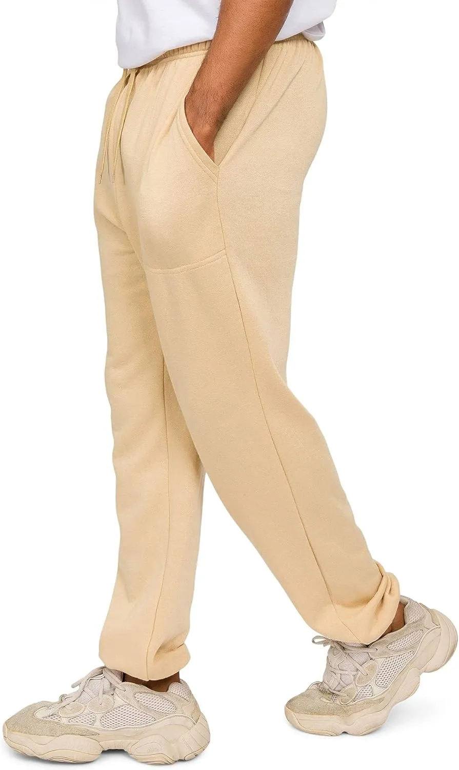 Men's Lightweight Fleece Drawstring Elastic Cuff Sweatpants