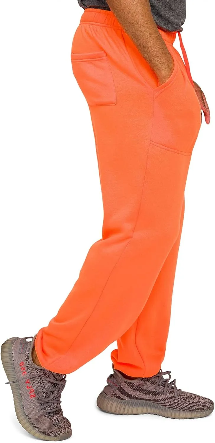 Men's Lightweight Fleece Drawstring Elastic Cuff Sweatpants