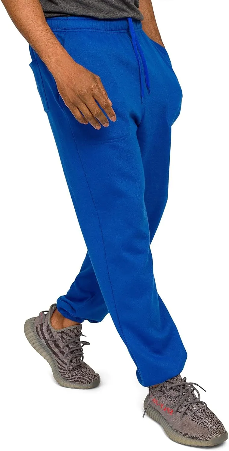 Men's Lightweight Fleece Drawstring Elastic Cuff Sweatpants