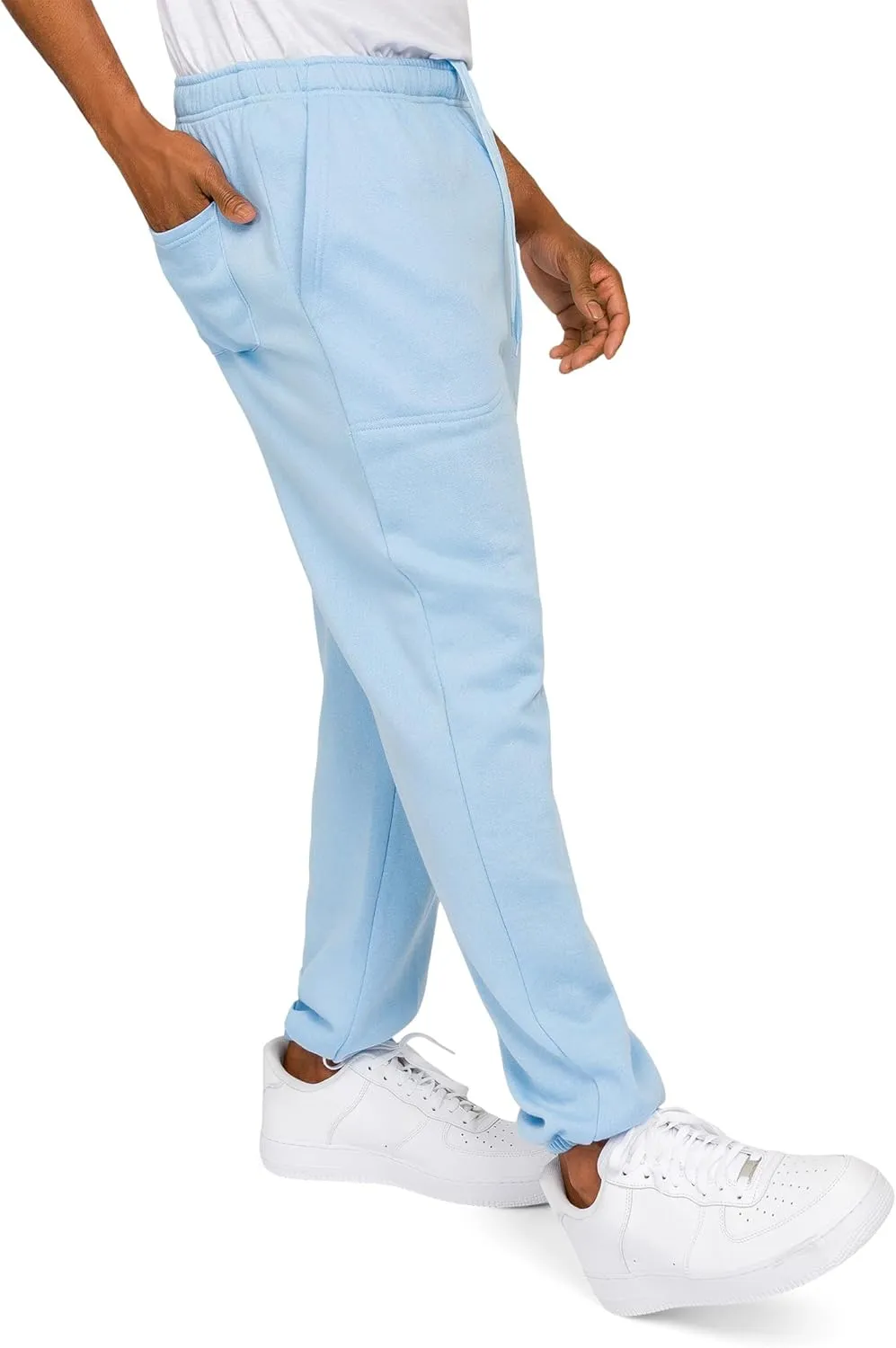 Men's Lightweight Fleece Drawstring Elastic Cuff Sweatpants