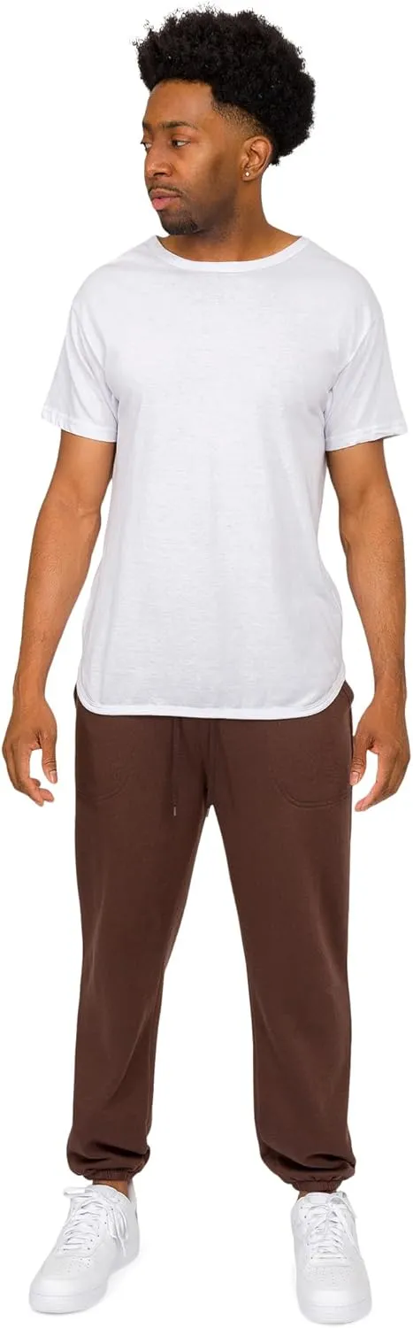 Men's Lightweight Fleece Drawstring Elastic Cuff Sweatpants