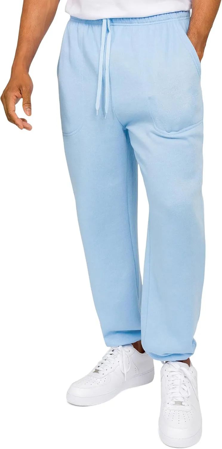Men's Lightweight Fleece Drawstring Elastic Cuff Sweatpants