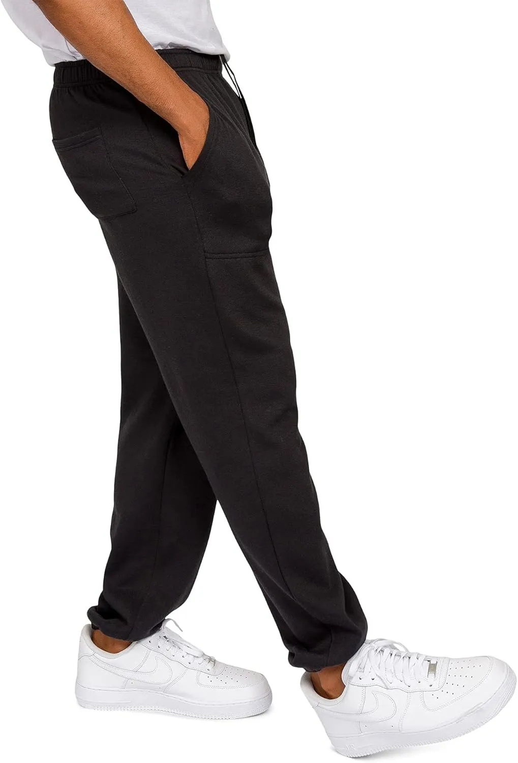 Men's Lightweight Fleece Drawstring Elastic Cuff Sweatpants