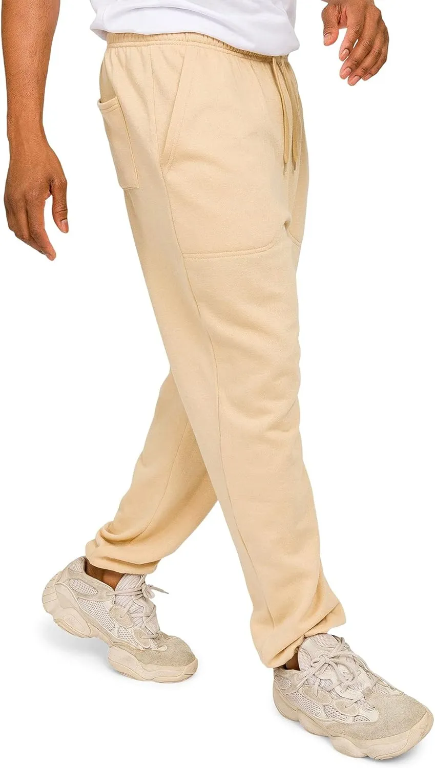 Men's Lightweight Fleece Drawstring Elastic Cuff Sweatpants