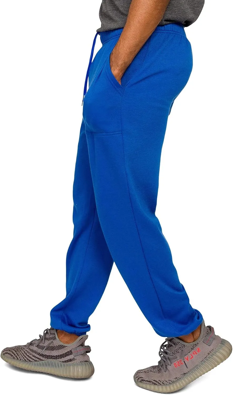 Men's Lightweight Fleece Drawstring Elastic Cuff Sweatpants