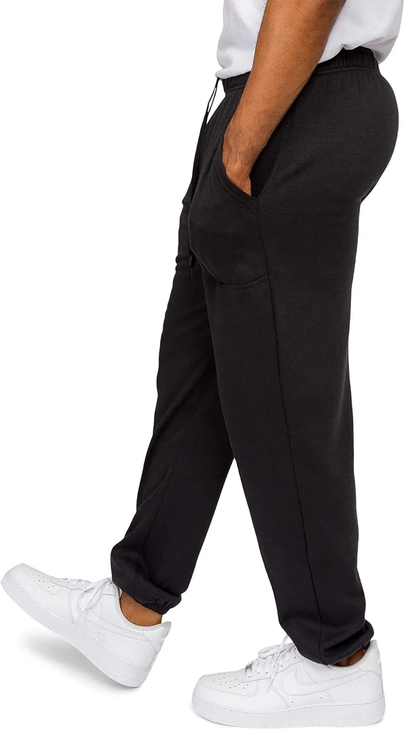 Men's Lightweight Fleece Drawstring Elastic Cuff Sweatpants