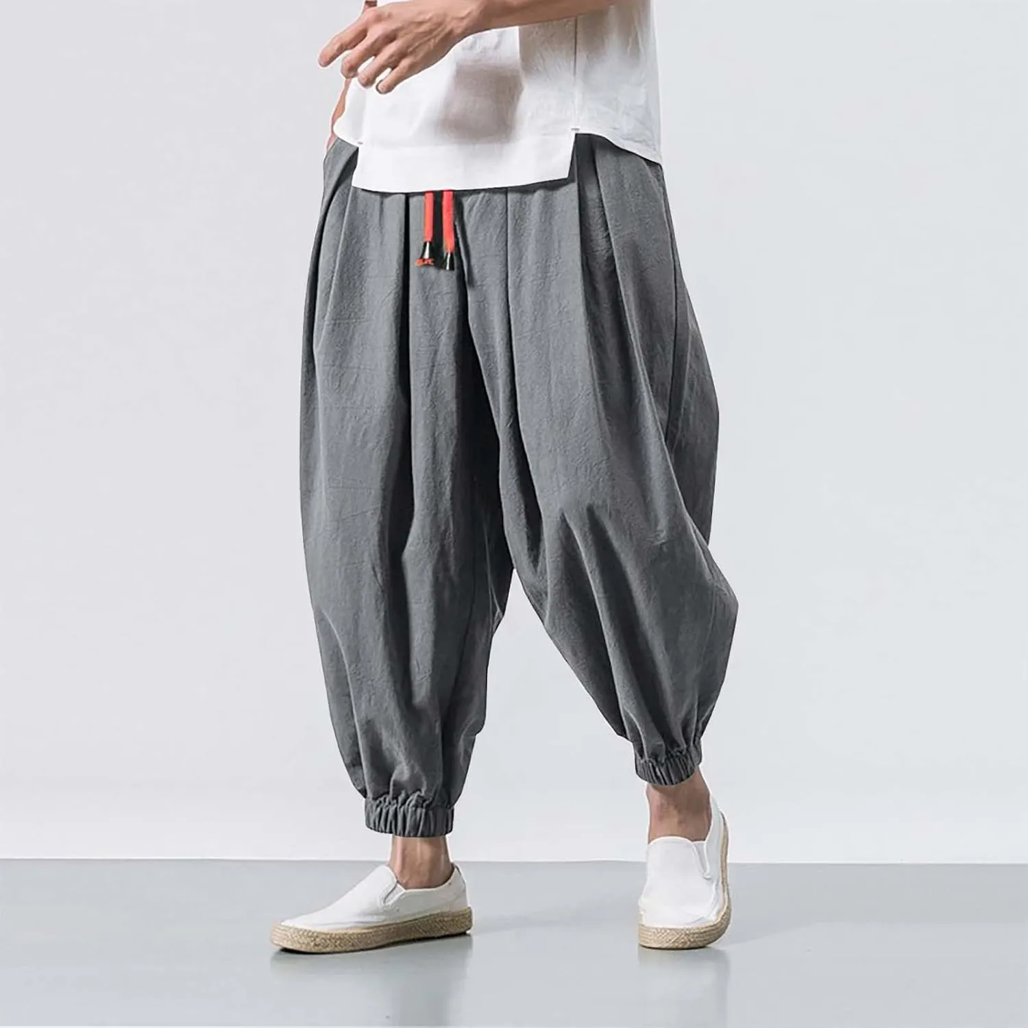Men's Lightweight Jogging Pant Cargo Work Joggers Loose Fit Sports Casual Sweatpant Running Workout Pants