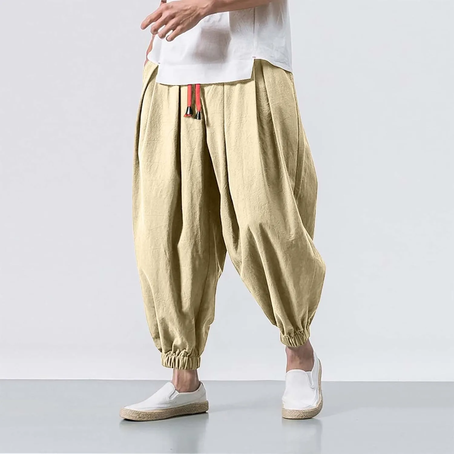 Men's Lightweight Jogging Pant Cargo Work Joggers Loose Fit Sports Casual Sweatpant Running Workout Pants