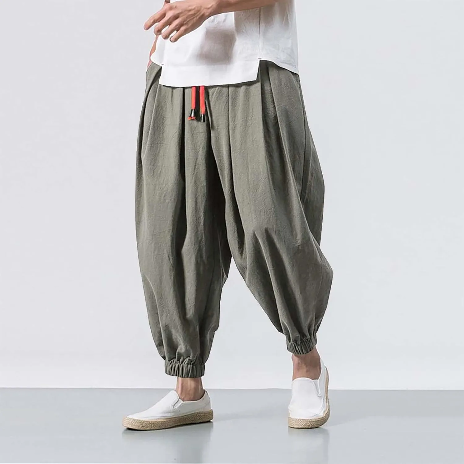 Men's Lightweight Jogging Pant Cargo Work Joggers Loose Fit Sports Casual Sweatpant Running Workout Pants