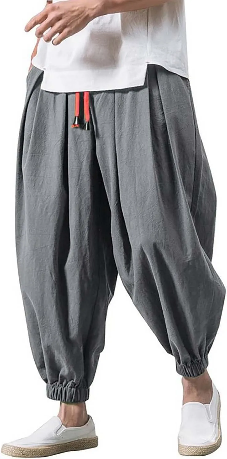Men's Lightweight Jogging Pant Cargo Work Joggers Loose Fit Sports Casual Sweatpant Running Workout Pants