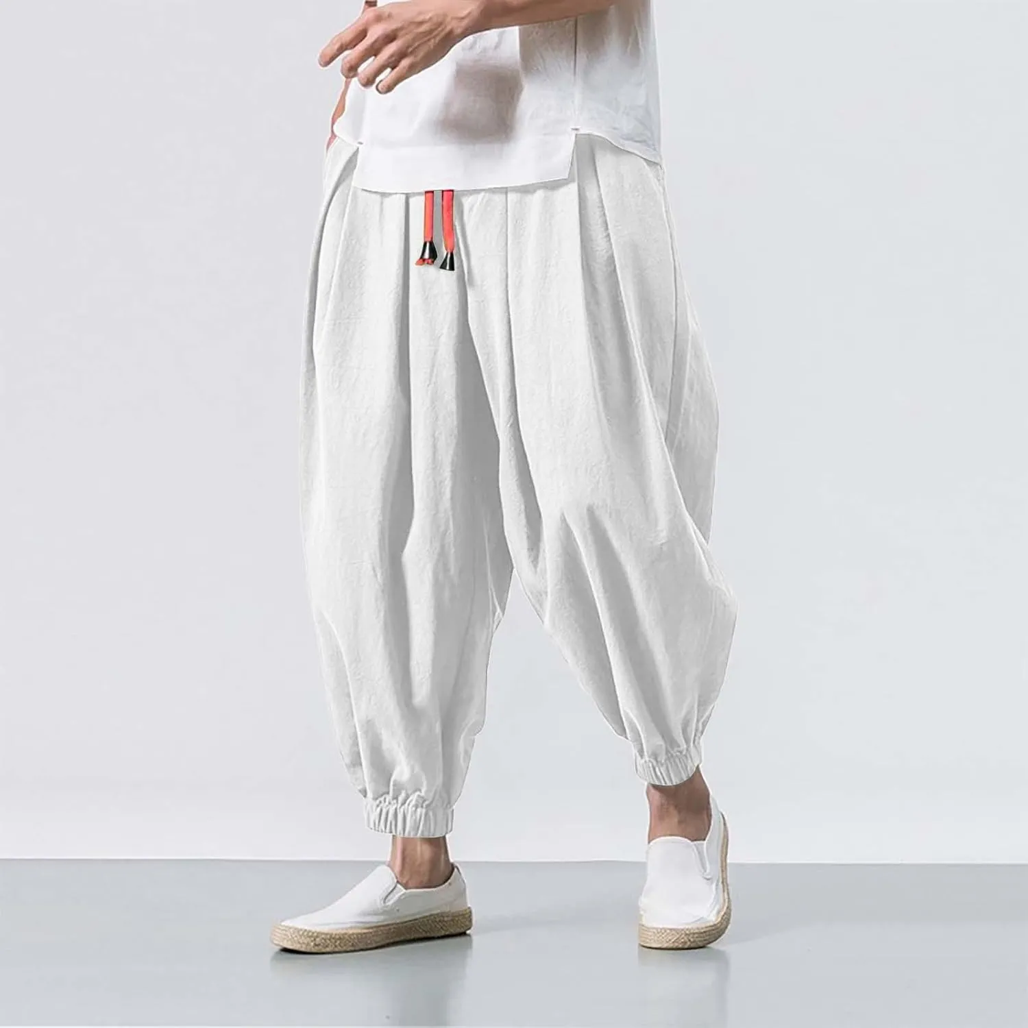 Men's Lightweight Jogging Pant Cargo Work Joggers Loose Fit Sports Casual Sweatpant Running Workout Pants