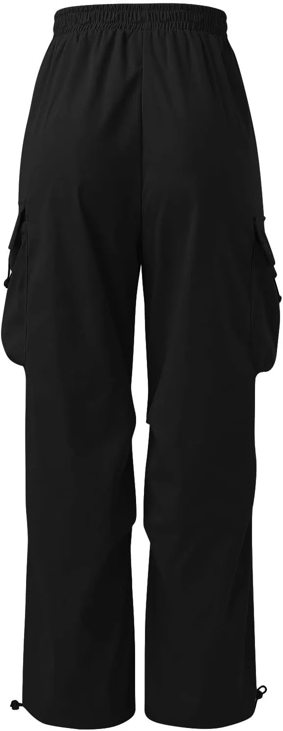 Men's Lightweight Jogging Pant Pockets Cargo Work Joggers Loose Sports Casual Sweatpant Open Hem Pant