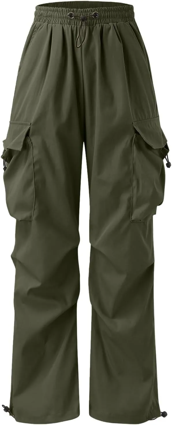 Men's Lightweight Jogging Pant Pockets Cargo Work Joggers Loose Sports Casual Sweatpant Open Hem Pant