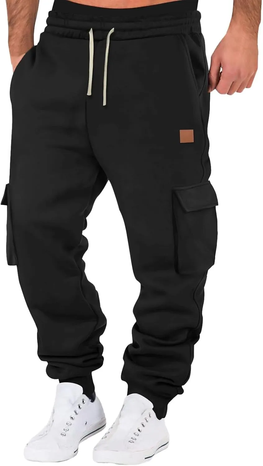 Men's Lightweight Jogging Pant Pull-On Work Joggers Baggy Sports Casual Sweatpants Yoga Long Pants