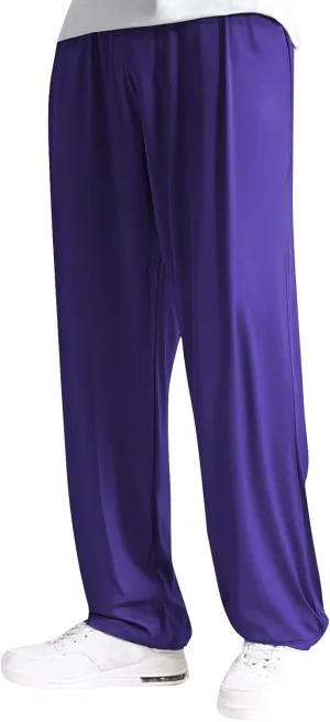 Mens Lounge Pants Plus Size Soft Lightweight Drawstring Waist Straight Leg Slacks Plain Loose Loungewear with Pockets