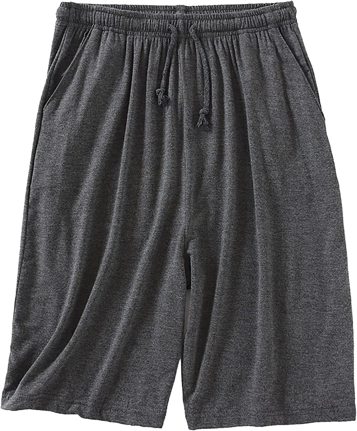 Mens Lounge Shorts Plus Size Pajama Short Plain Summer Lightweight Casual Shorts Drawstring Slacks Pants Loungewear