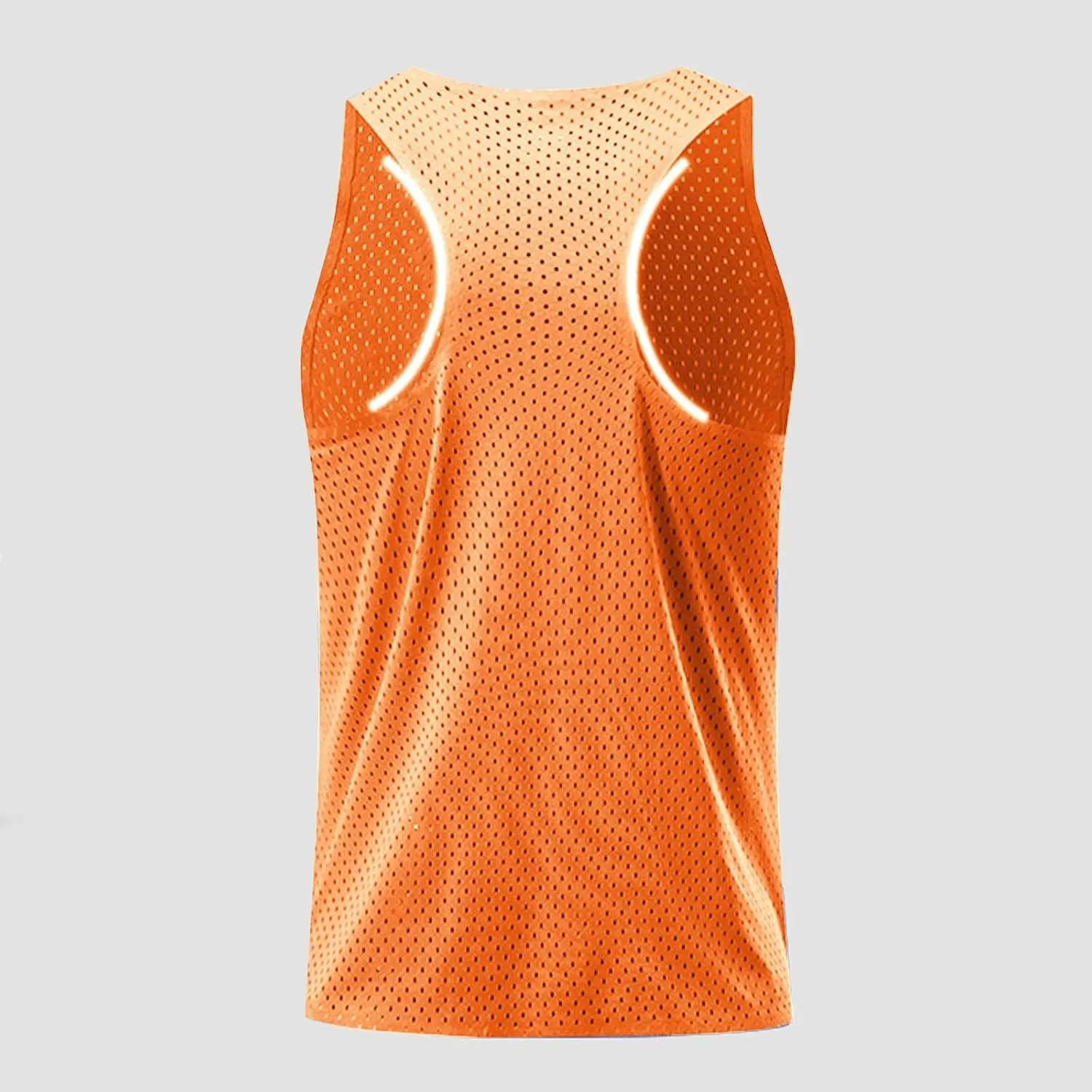 Men's Mesh Breathable Workout Tank Tops, Lightweight Quick Dry Sports Training Sleeveless Shirts Fashion Racerback Tees
