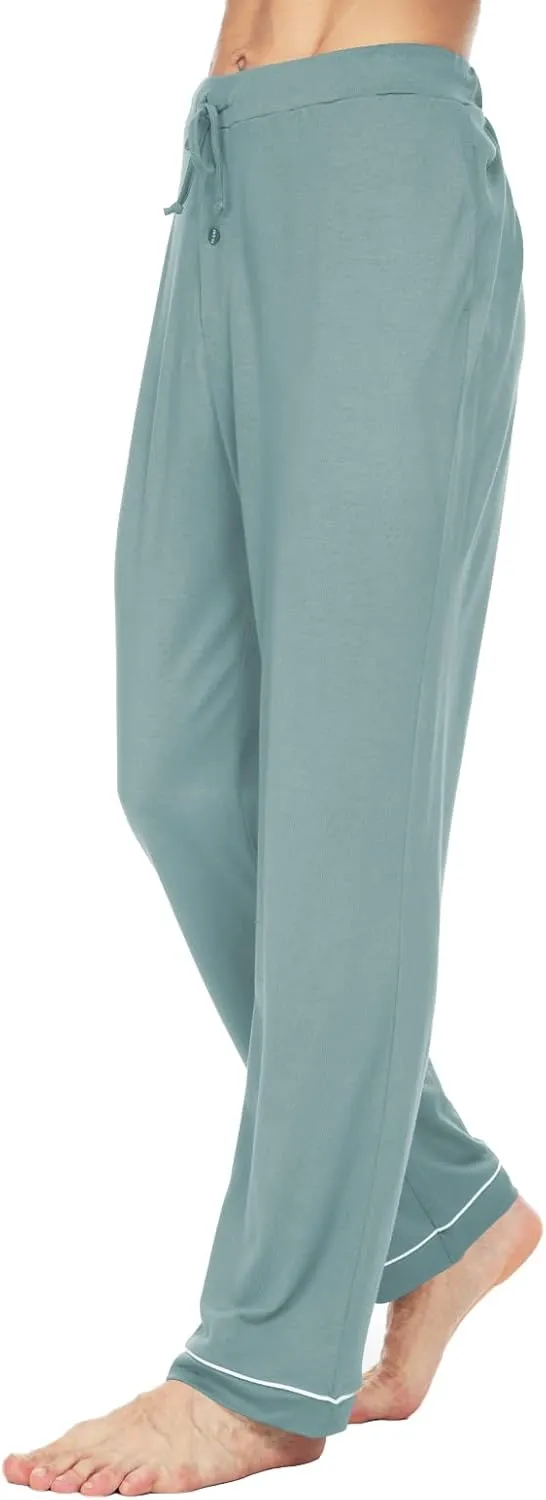 Men's Pajamas Set Long Sleeve Sleepwear Soft Loungewear