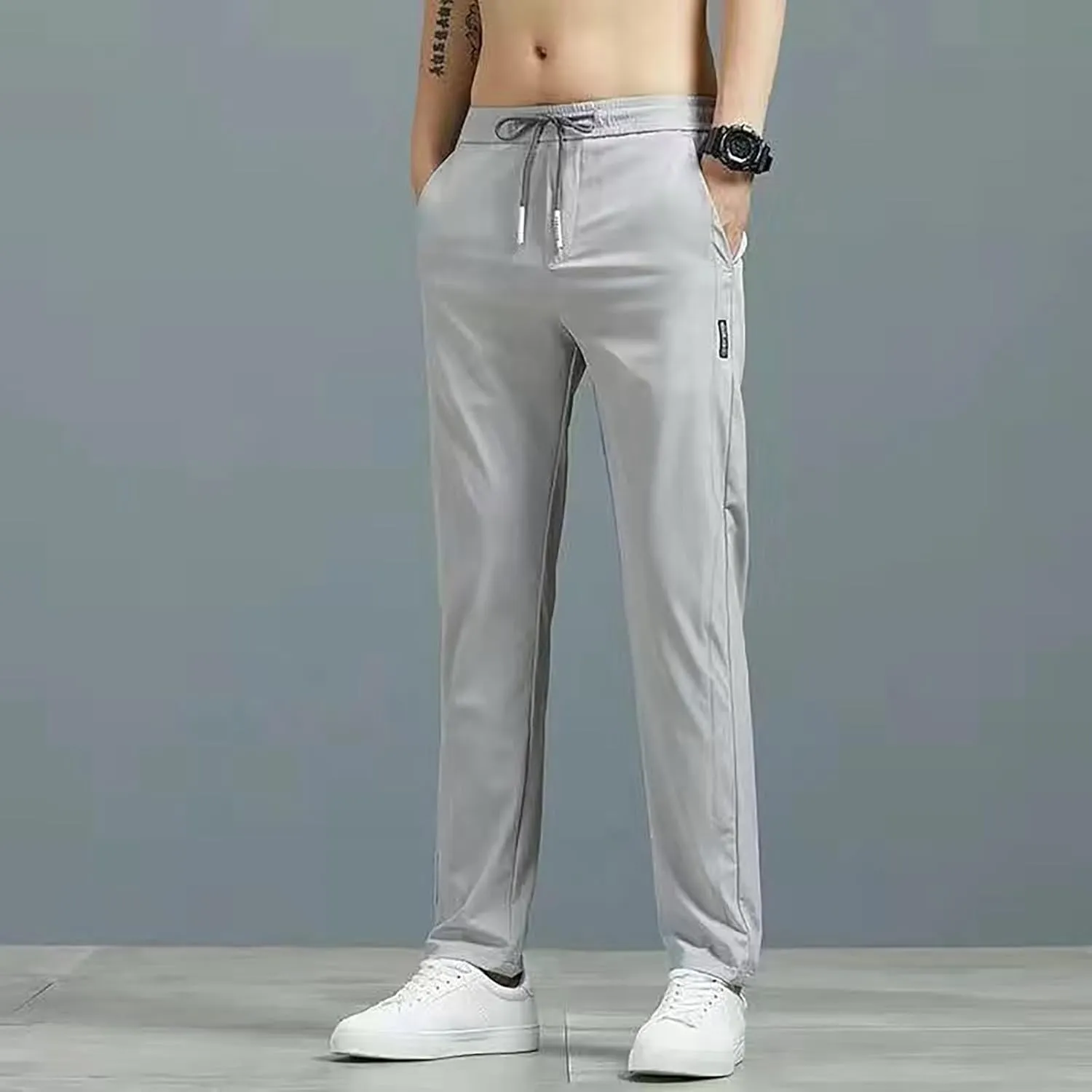 Men's Pants Casual Fashion Jogger Athletic Sweatpants with Pocket Stretch Waistband Cargo Work Pant