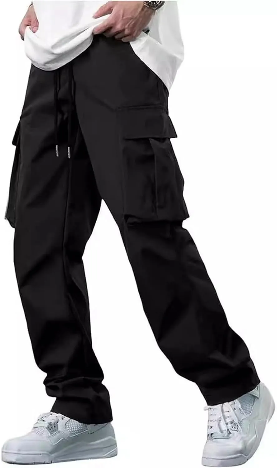 Men's Pants Casual Fashion Jogger Athletic Sweatpants with Pocket Stretch Waistband Cargo Work Pant