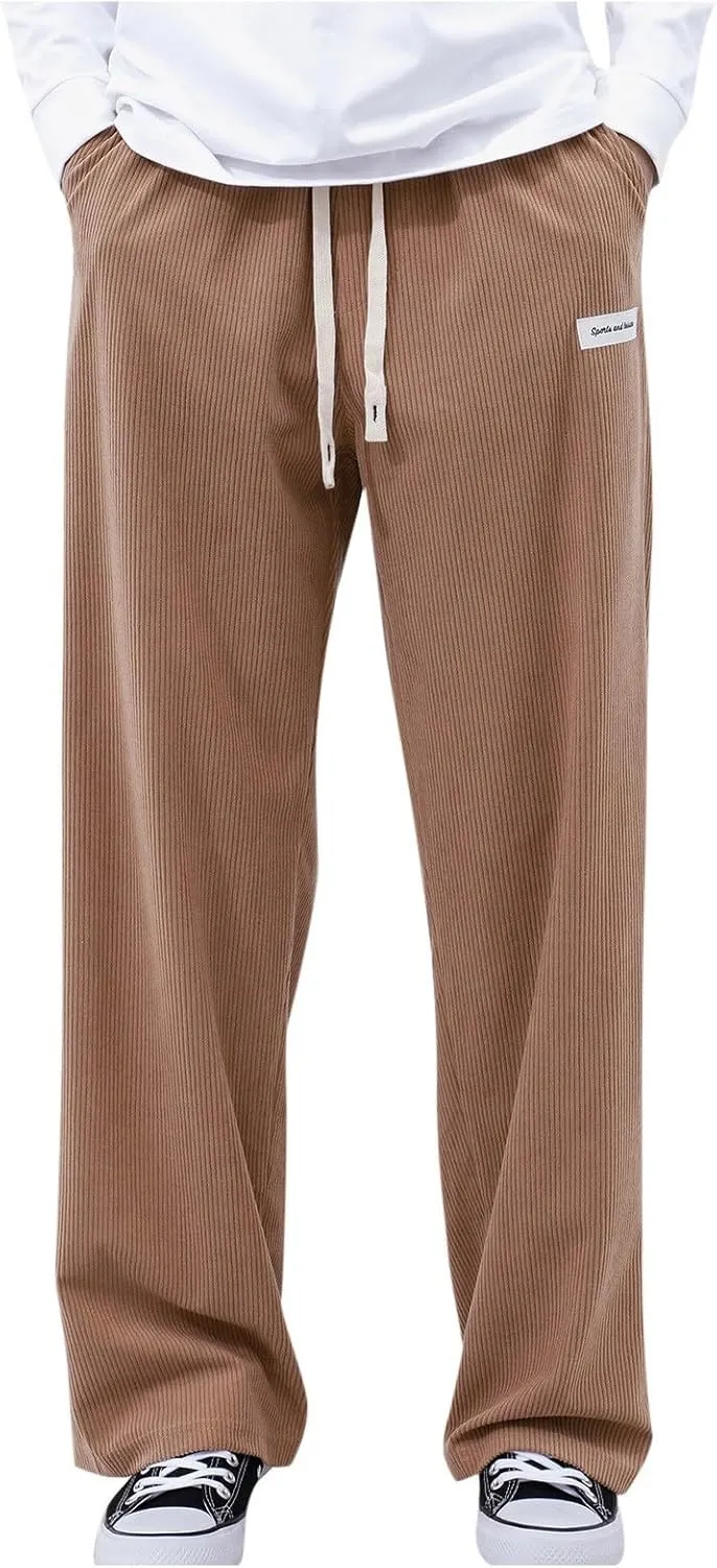 Men's Pants Casual Plus Size Jogger Gym Athletic Sweatpants Loose Elasticated Waistband Lounge Pant