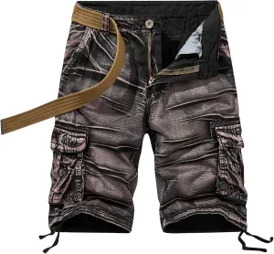 Men's Printed Iced Active Shorts Quick Drying Breathable Athletic Ice Silk Shorts Ultra Stretch Workout Running Short