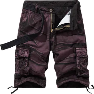 Men's Printed Iced Active Shorts Quick Drying Breathable Athletic Ice Silk Shorts Ultra Stretch Workout Running Short
