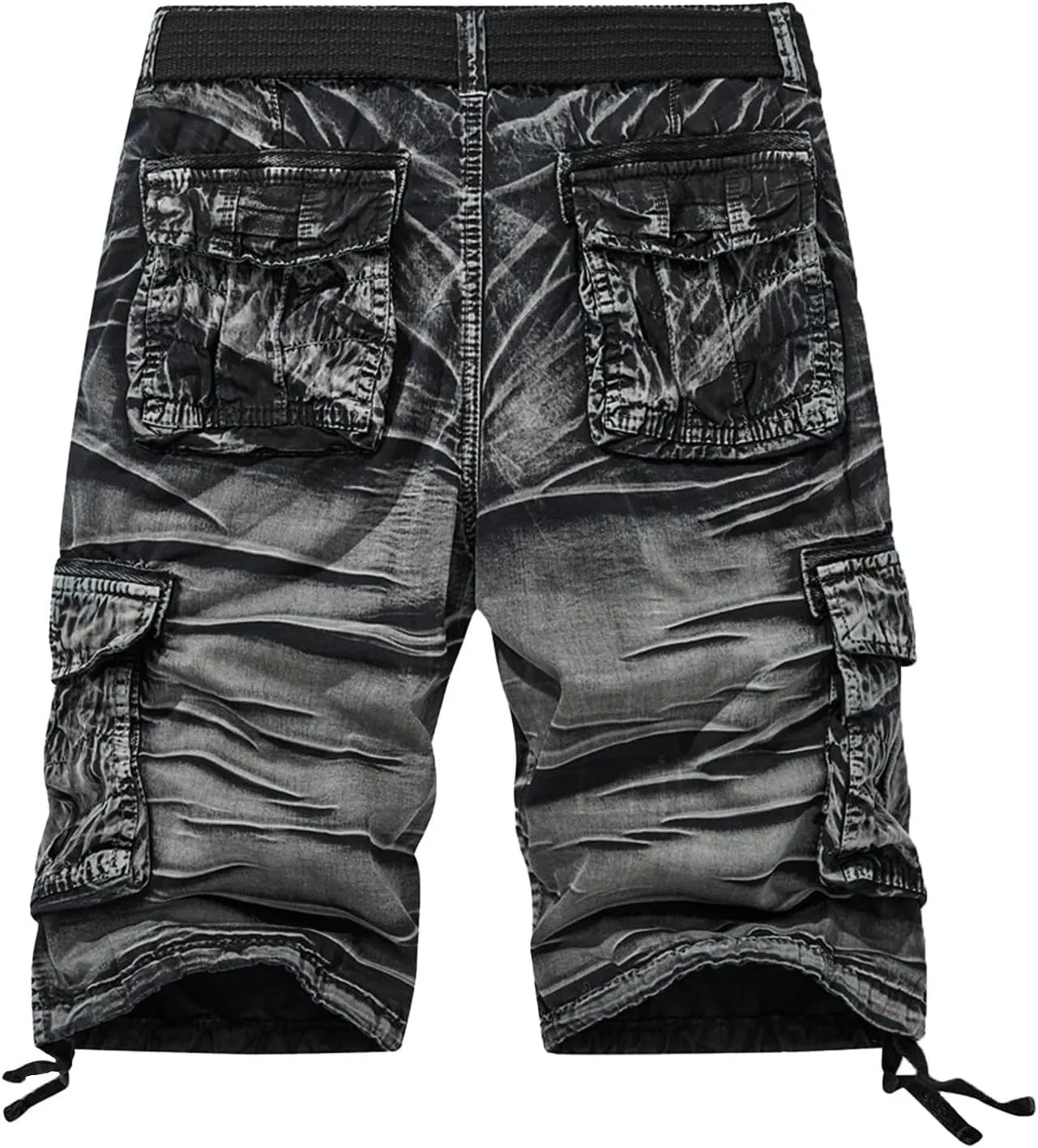 Men's Printed Iced Active Shorts Quick Drying Breathable Athletic Ice Silk Shorts Ultra Stretch Workout Running Short