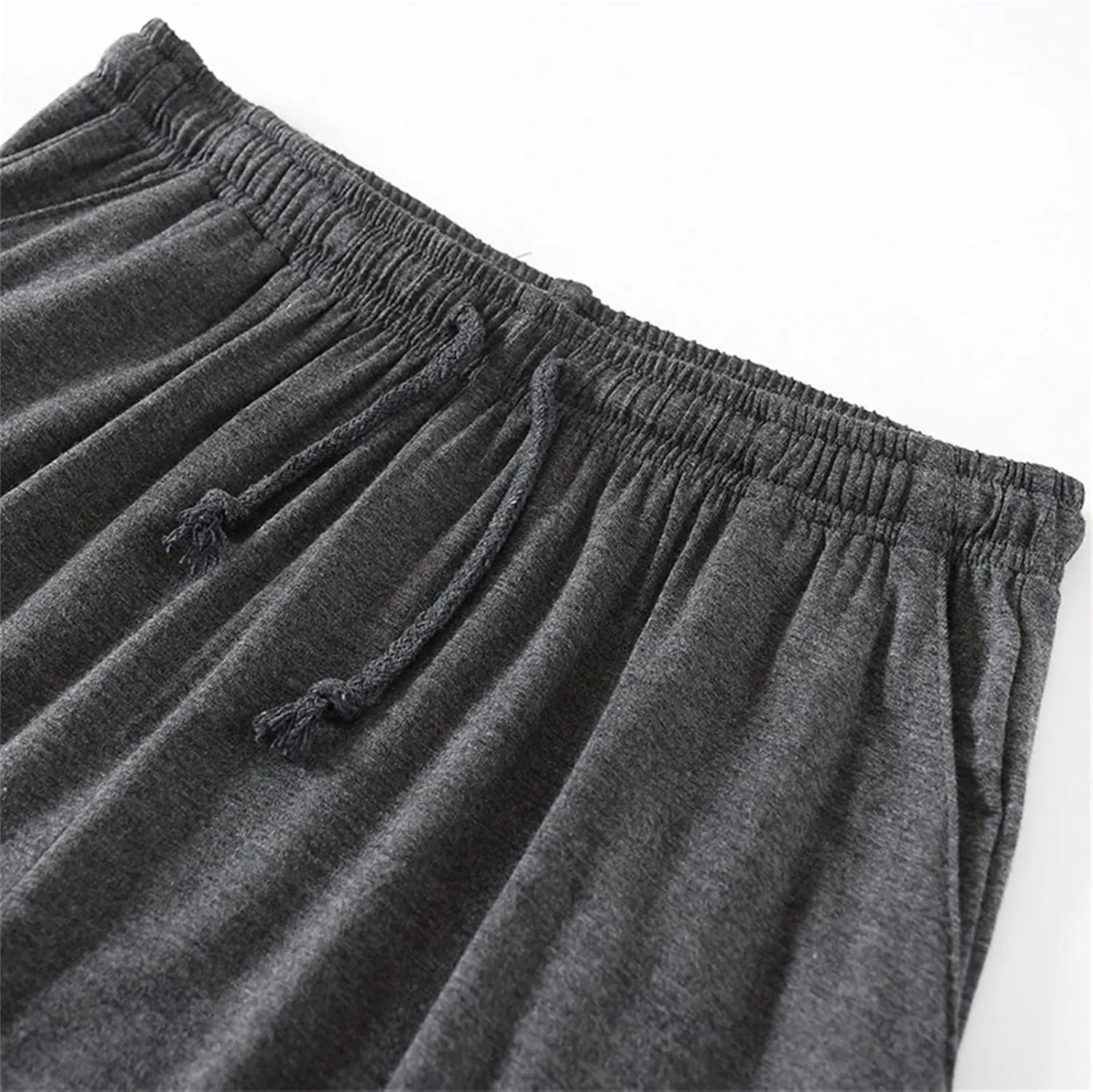 Men's Running Athletic Workout Gym Shorts Breathable Lightweight Quick Dry Mesh Capris Lounge Pants with Pockets