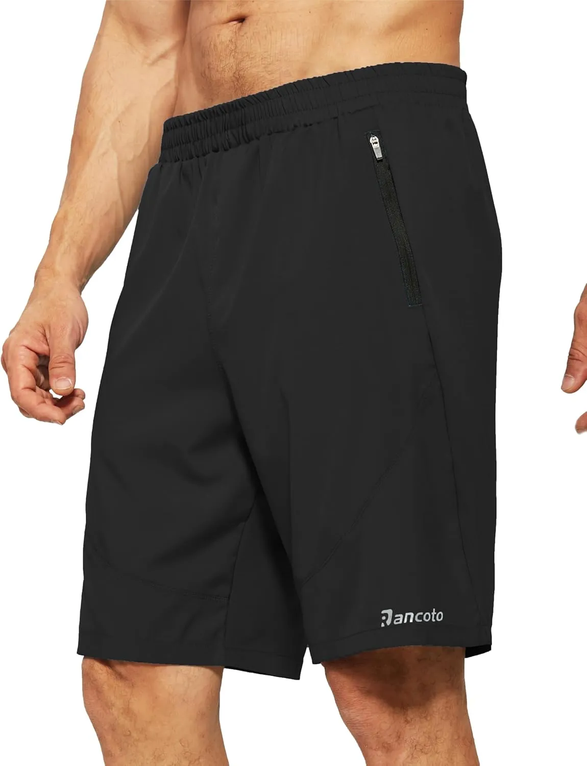 Men's Running Shorts with Zipper Pockets Lightweight Workout Shorts for Men Athletic Gym Casual