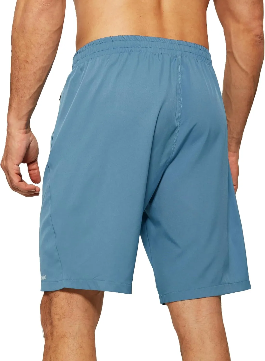 Men's Running Shorts with Zipper Pockets Lightweight Workout Shorts for Men Athletic Gym Casual