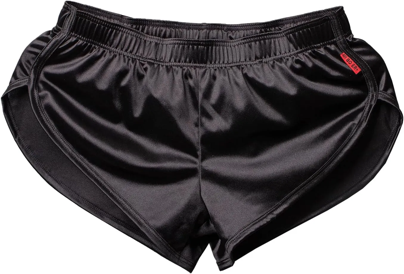 Mens Satin Boxer Briefs Silk Boxers with Pouch Lounge Shorts Split Side Pajama Bottoms Running Sweatshorts