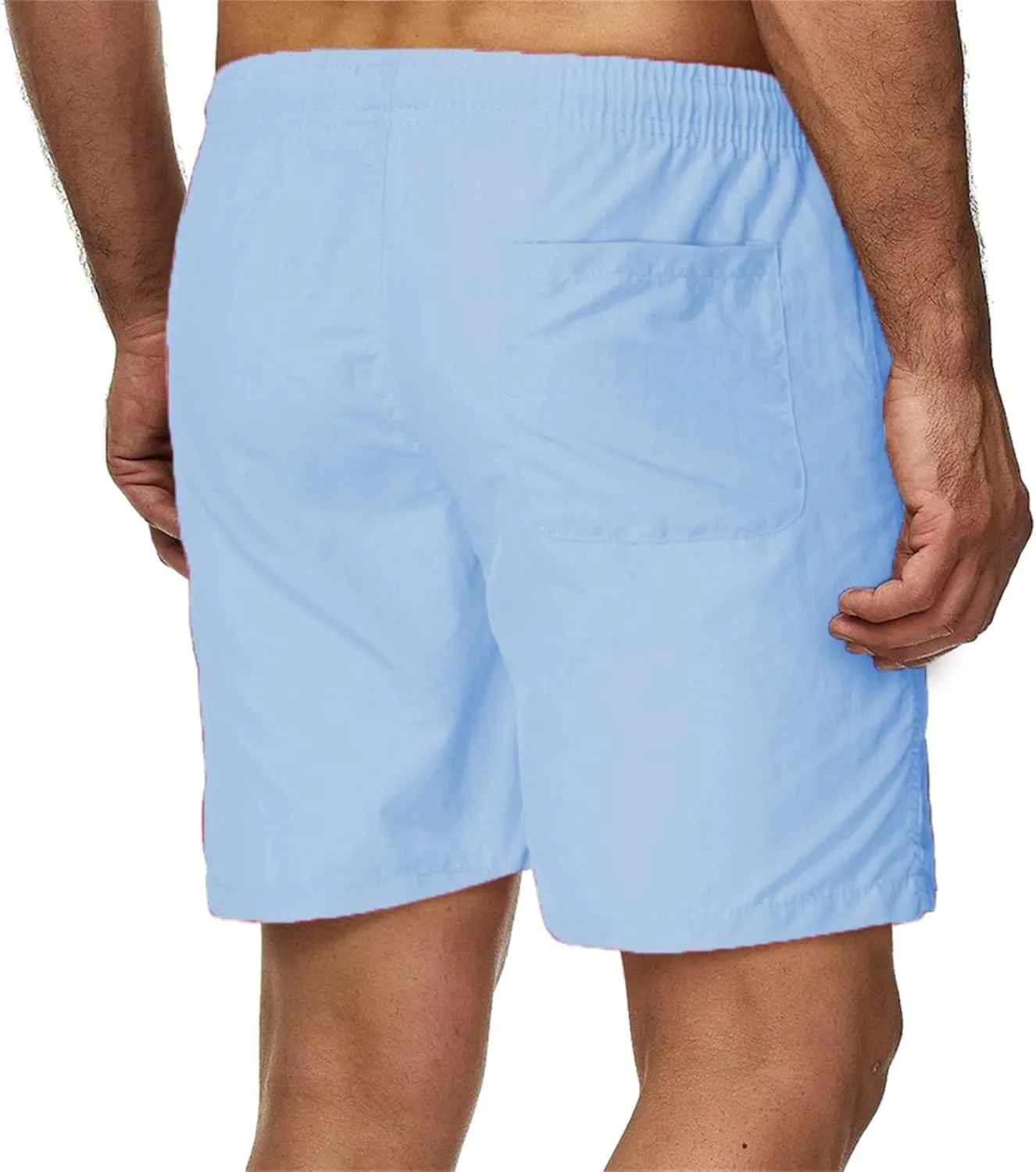 Mens Shorts Casual Men's Solid 5 Inch Inseam Quick Dry Lightweight Straight Athletic Running Shorts Training Shorts
