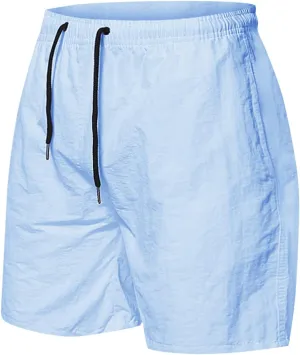 Mens Shorts Casual Men's Solid 5 Inch Inseam Quick Dry Lightweight Straight Athletic Running Shorts Training Shorts