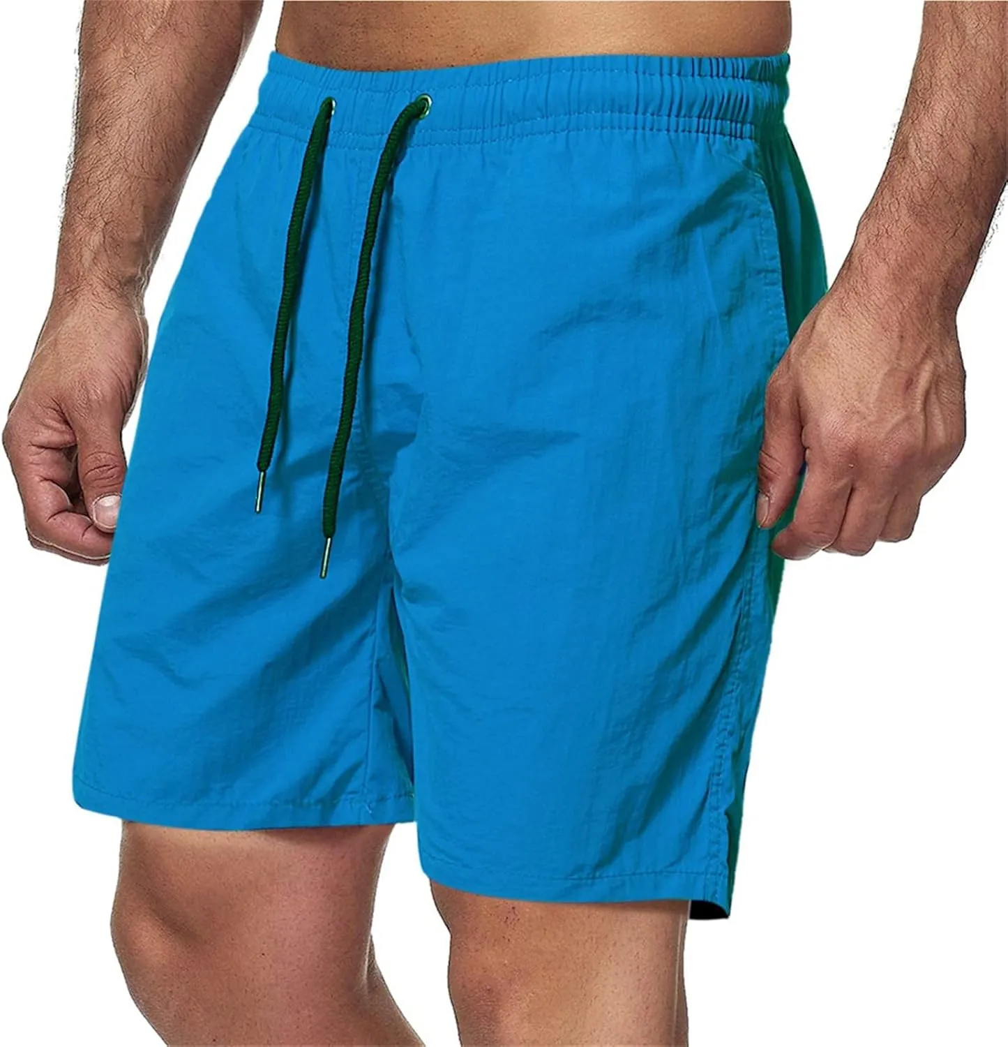 Mens Shorts Casual Men's Solid 5 Inch Inseam Quick Dry Lightweight Straight Athletic Running Shorts Training Shorts