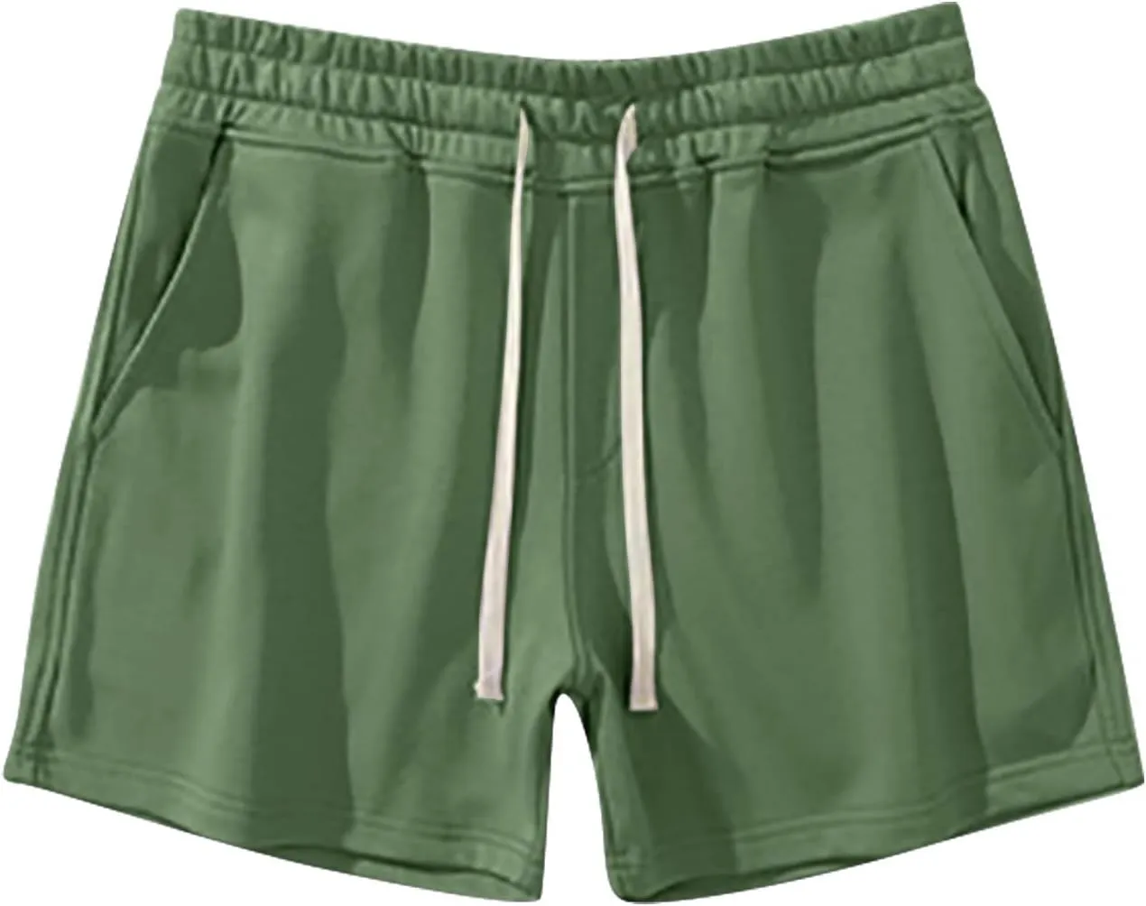Mens Stretch Cotton Basic Athletic Running Shorts Quick Dry 5 Inches Gym Workout Shorts Training Sports Short Pants