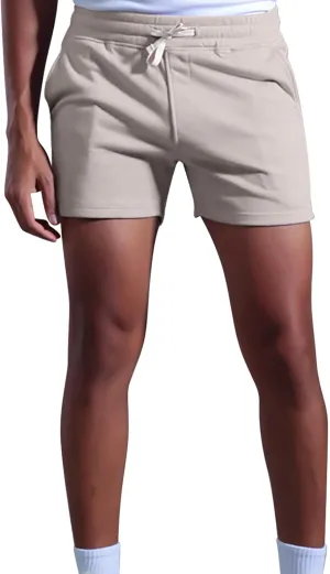 Mens Stretch Cotton Basic Athletic Running Shorts Quick Dry 5 Inches Gym Workout Shorts Training Sports Short Pants
