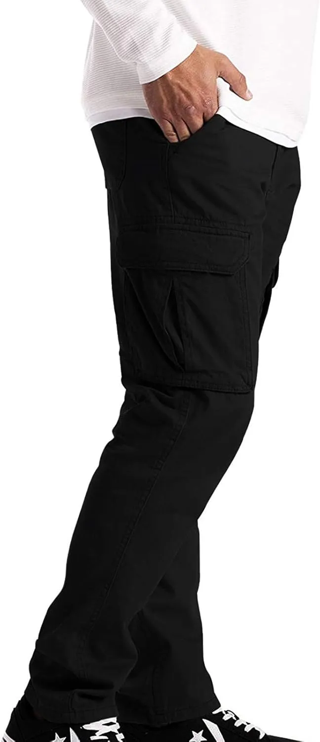 Men's Sweatpants Open Bottom Stretch Drawstring Elastic Waist Workout Pants Pockets Lightweight Running Athletic Pant
