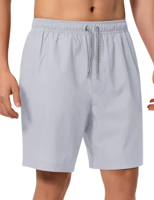 Mens Swim Trunks 8 inch Inseam Mesh Liner Quick-Dry Lightweight 4-Way Stretch Bathing Suit Swimming Trunks for Men UPF 50 
