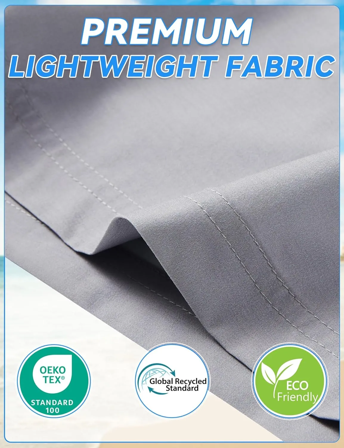 Mens Swim Trunks 8 inch Inseam Mesh Liner Quick-Dry Lightweight 4-Way Stretch Bathing Suit Swimming Trunks for Men UPF 50 