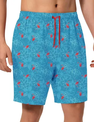 Mens Swim Trunks 8 inch Inseam Mesh Liner Quick-Dry Lightweight 4-Way Stretch Bathing Suit Swimming Trunks for Men UPF 50 