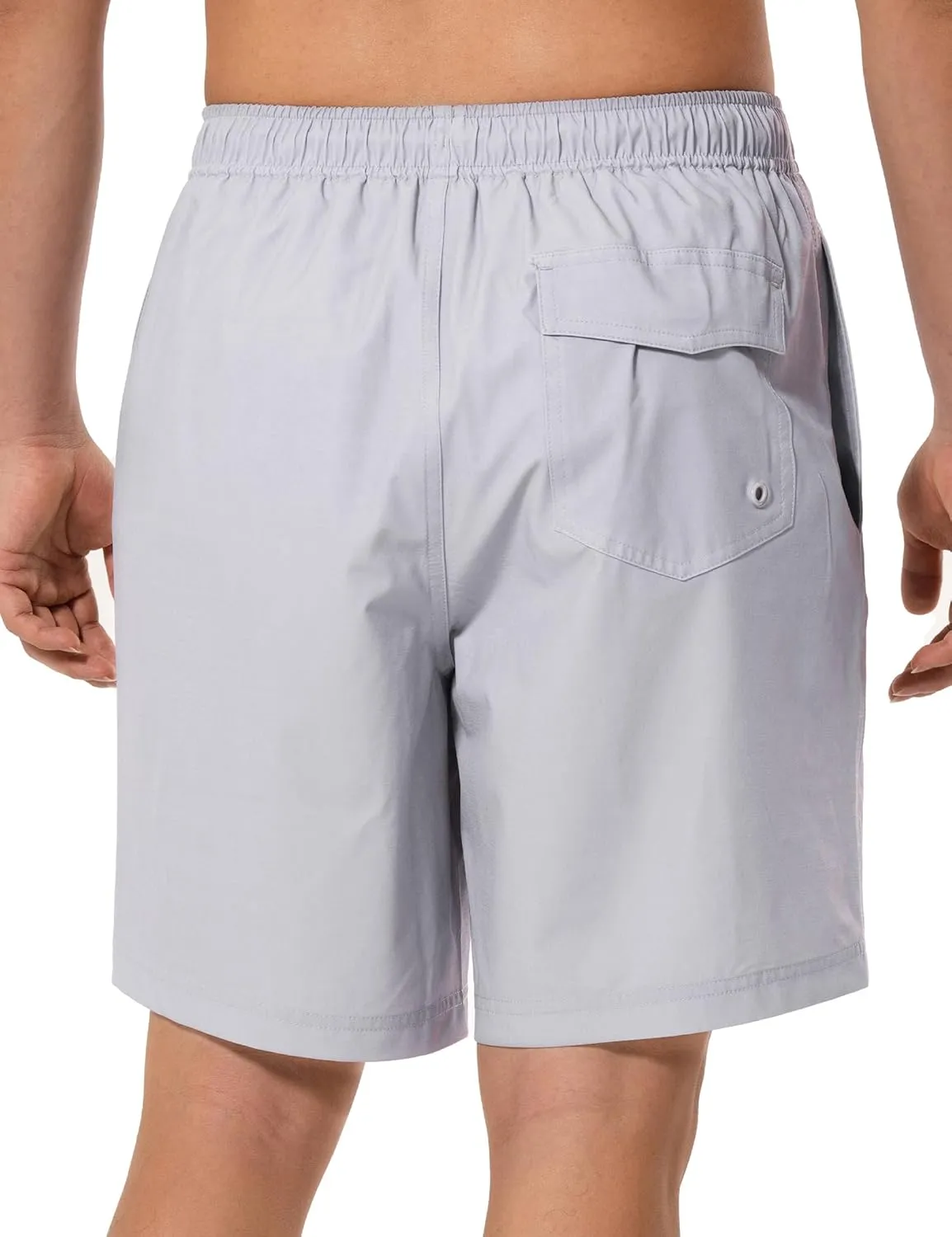 Mens Swim Trunks 8 inch Inseam Mesh Liner Quick-Dry Lightweight 4-Way Stretch Bathing Suit Swimming Trunks for Men UPF 50 