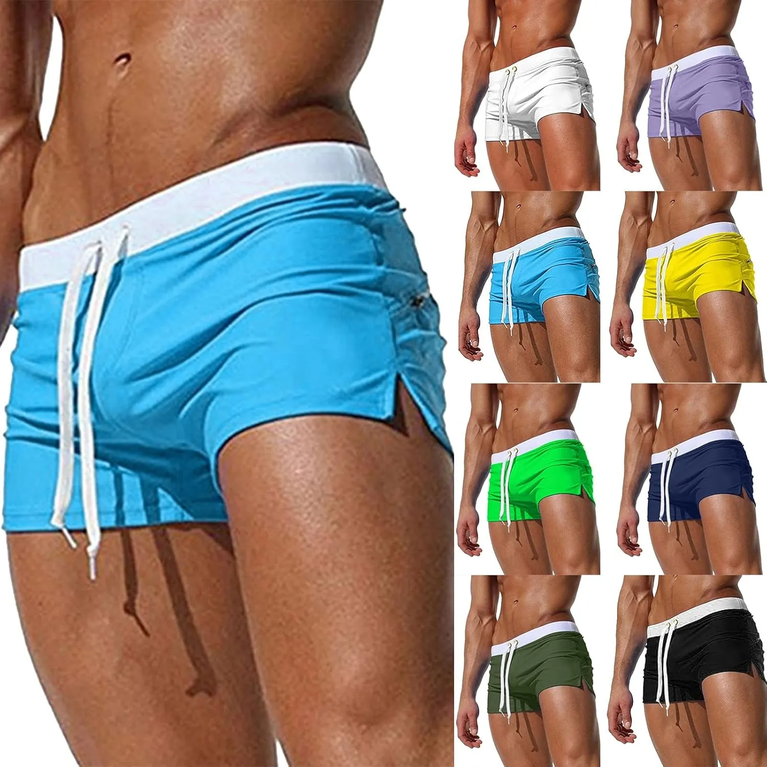 Men's Swim Trunks Short Men's Swim Trunks Quick Dry Board Shorts with Mesh Lining 7 Inch Inseam Bathing Suits