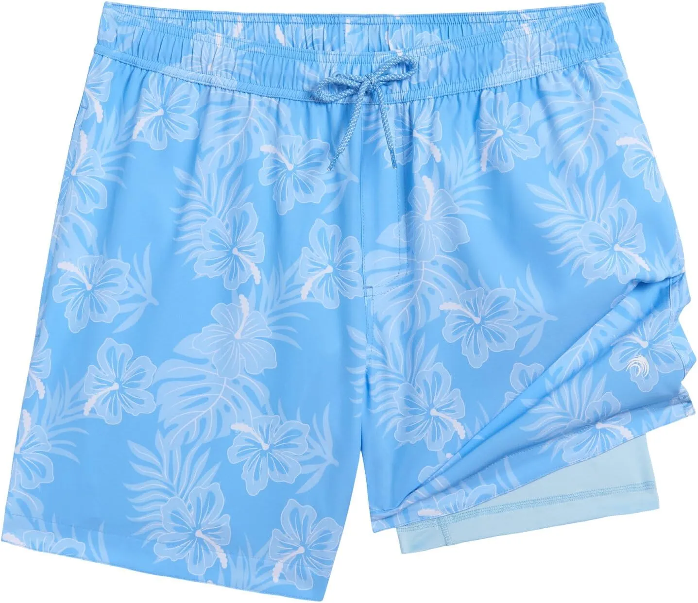 Mens Swim Trunks with Compression Liner Anti Chafing 7 inch Inseam Stretch Quick Dry Swim Shorts with Phone Pocket