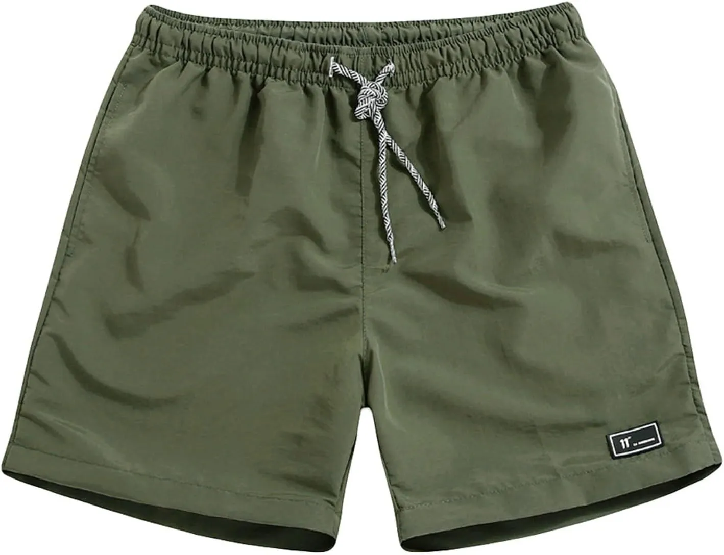 Men's Swim Trunks with Compression Liner Quick Dry Solid Broad Beach Shorts Stretch Sport Mens Bathing Suits Swimwear