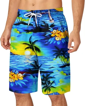 Mens Swim Trunks with Pockets Swim Shorts Quick Dry 4-Way Repellent Beach Swimwear Men's Swimming Trunks Quick Dry