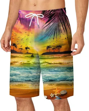 Mens Swim Trunks with Pockets Swim Shorts Quick Dry 4-Way Repellent Beach Swimwear Men's Swimming Trunks Quick Dry